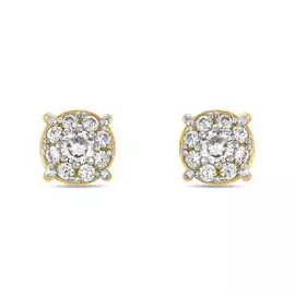 Золотые серьги c фианитами