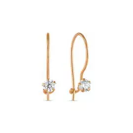 Золотые серьги c фианитами