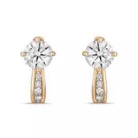 Золотые серьги c фианитами