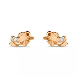 Золотые серьги c фианитами