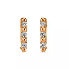 Золотые серьги c фианитами