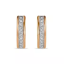 Золотые серьги c фианитами