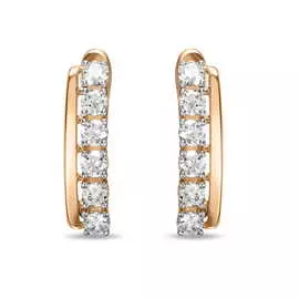 Золотые Серьги c фианитами