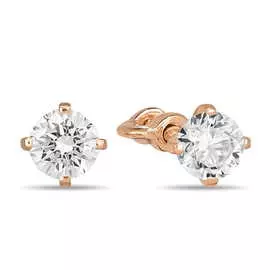 Золотые Серьги c фианитами