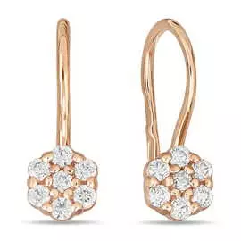 Золотые Серьги c фианитами