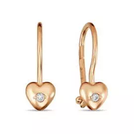 Золотые Серьги c фианитами