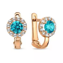 Золотые Серьги c фианитами