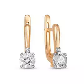 Золотые Серьги c фианитами