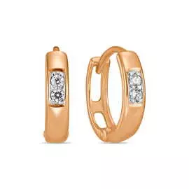 Золотые Серьги c фианитами