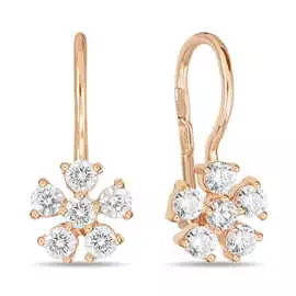 Золотые Серьги c фианитами