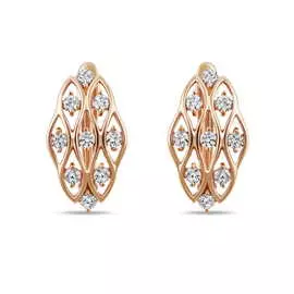 Золотые серьги c фианитами