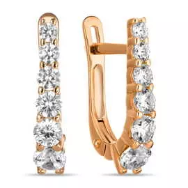 Золотые Серьги c фианитами