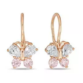 Золотые Серьги c фианитами