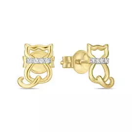 Золотые Серьги c фианитами