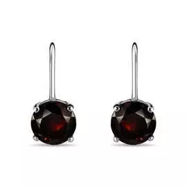 Золотые серьги c гранатами