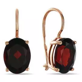 Золотые серьги c гранатами