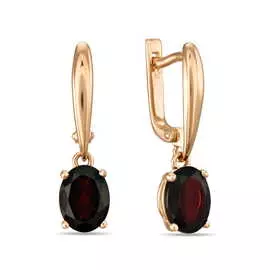 Золотые серьги c гранатами