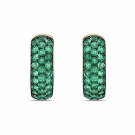 Золотые серьги c изумрудами