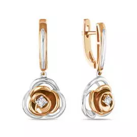 Золотые серьги c сапфирами