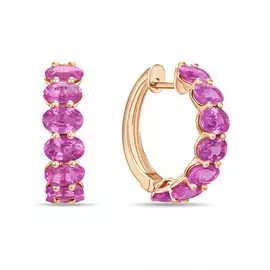 Золотые серьги c сапфирами