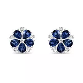 Золотые серьги c сапфирами