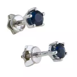 Золотые Серьги c сапфирами