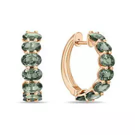 Золотые серьги c сапфирами