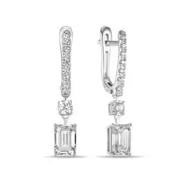 Золотые Серьги c сваровски