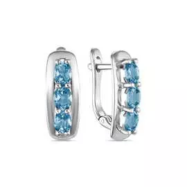 Золотые серьги c топазами