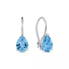 Золотые Серьги c топазом