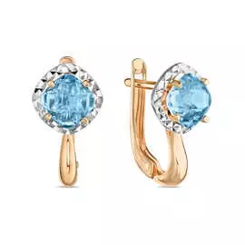 Золотые серьги c топазом