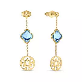 Золотые Серьги c топазом