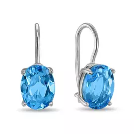 Золотые Серьги c топазом