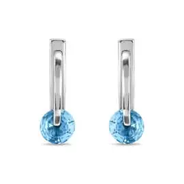 Золотые серьги c топазом