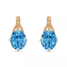 Золотые серьги c топазом