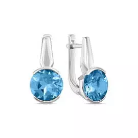 Золотые серьги c топазом