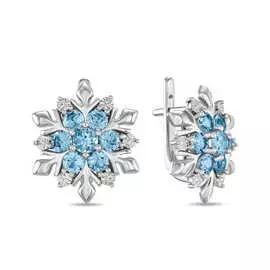 Золотые серьги c топазом