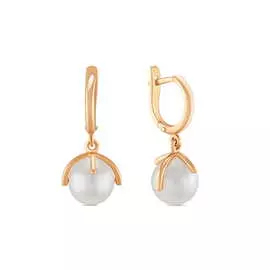 Золотые серьги c жемчугом