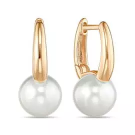 Золотые Серьги c жемчугом