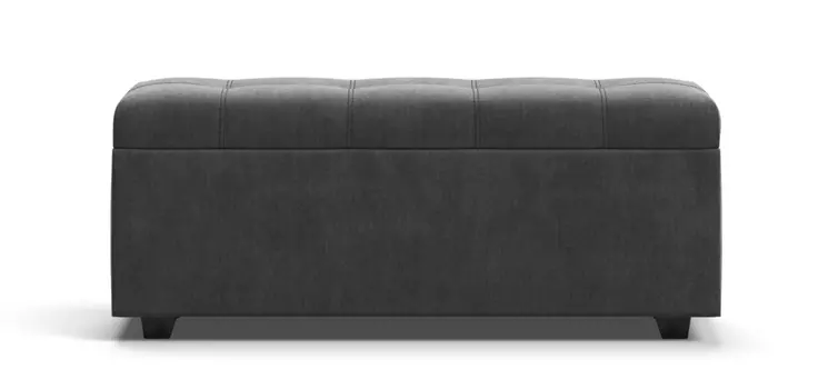 Банкетка ДЕЛИ велюр Monolit серая