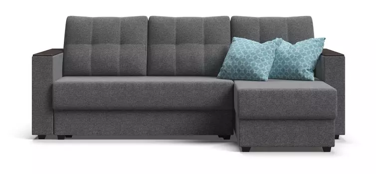 Диван АТЛАНТА УГОЛ Рогожка Malmo серый