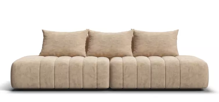 Диван Босс Твин прямой Велюр Роял шампань