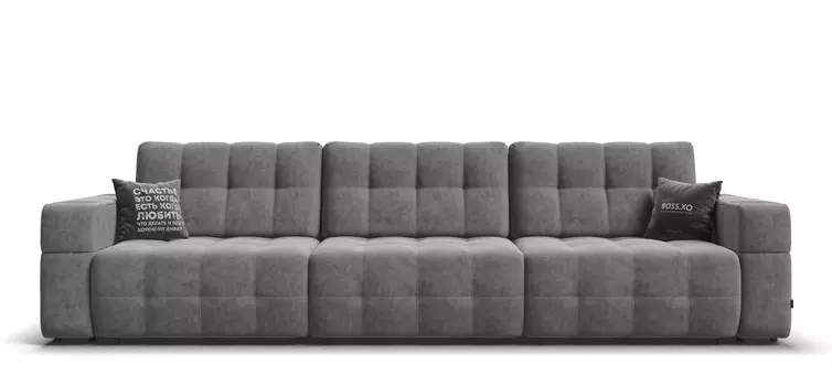 Диван BOSS.XO MAX Велюр Royal стоун / WOOD Rock