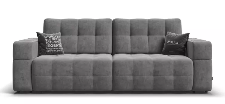 Диван BOSS.XO Велюр Royal стоун / WOOD Rock