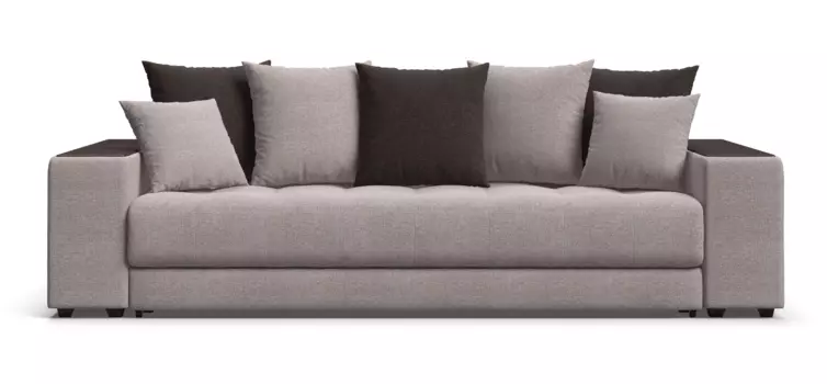 Диван Дубай рогожка Malmo бежевый, шоколад