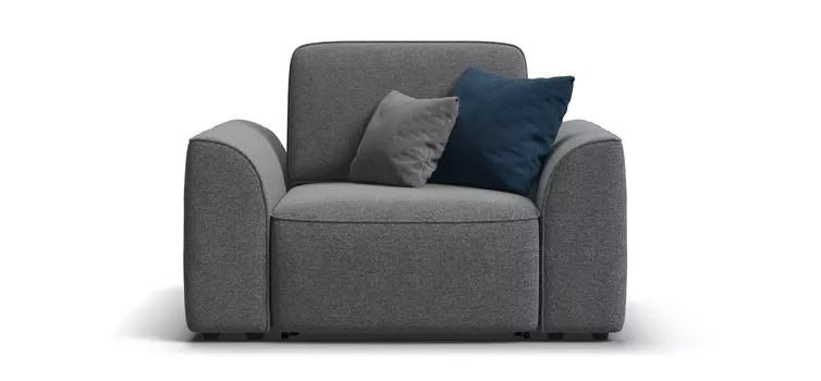 Кресло KING MODOOL рогожка Malmo серый