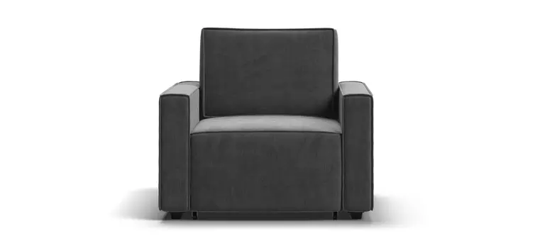 Кресло-кровать Оскар велюр Monolit серый