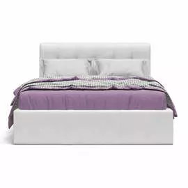 Кровать Белла 140*200 Экокожа Белая