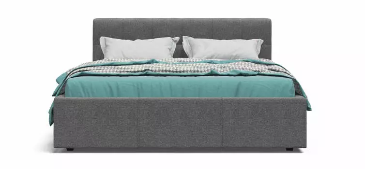 Кровать Белла 160*200 рогожка Malmo серая