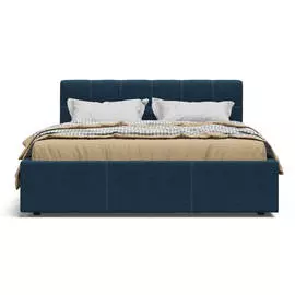 Кровать Белла 160*200 рогожка Malmo синяя